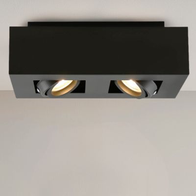 Moderné prisadené stropné svietidlo čierne, Akira