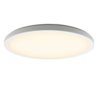 Plastová stropná lampa biela, Shona, 18 W, LED 3000 K, s 3-stupňovým stmievačom
