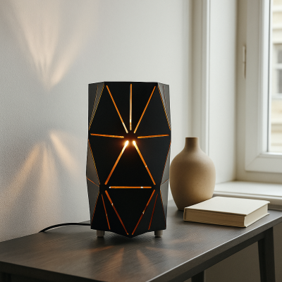 Moderná stolová lampa čierna, Sivar, s vypínačom