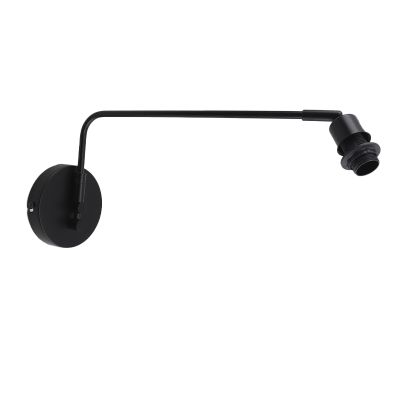 Hliníkové nástenné svietidlo bez tienidla čierne, Rika