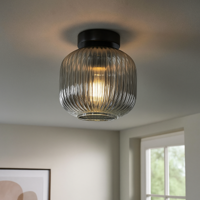 Retro stropné svietidlo sivé, Charlois