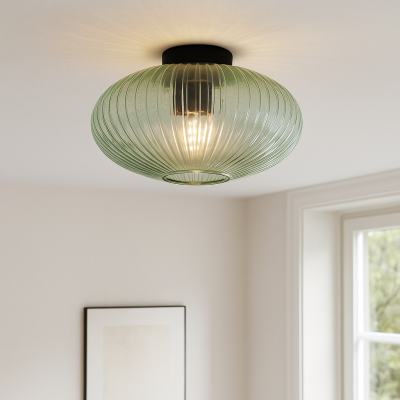 Dizajnová stropná lampa zelená, Charlois