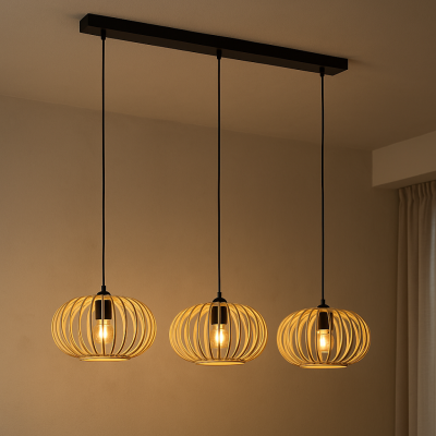 Rustikálne visiace svietidlo hnedé, Lieve