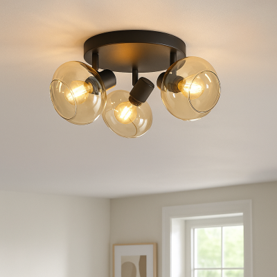 Dizajnové stropné bodové svetlo jantárové, Skip