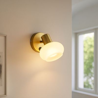 Dizajnové nástenné bodové svietidlo biele, Skip, s vypínačom