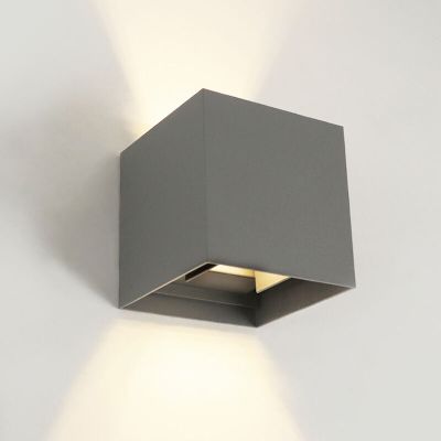 Moderné up down nástenné svietidlo antracité, Dion, 6 W, LED 3000 K, IP65