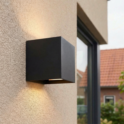 Moderné up down nástenné svietidlo čierne, Dion, 6 W, LED dim to warm, IP65