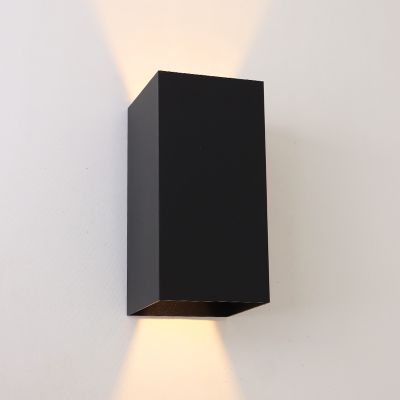 Moderné up down nástenné svietidlo čierne, Dion, 6 W, LED 2700 K, IP54
