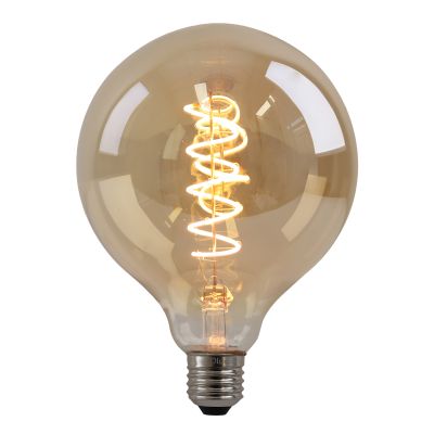 Stmievateľná LED žiarovka Olucia E27 Tuelo, jantárová, G125, 4W, 2200K