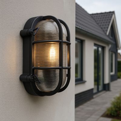 Industriálne bulleye vonkajšie svietidlo čierne, Luce, IP44