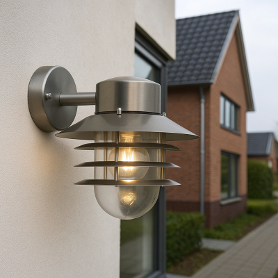 Nerezové vonkajšie svietidlo strieborné, Felice, IP44