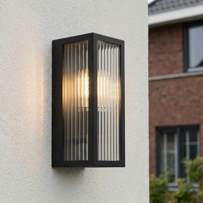 Moderné vonkajšie svietidlo čierne, Senne, IP44