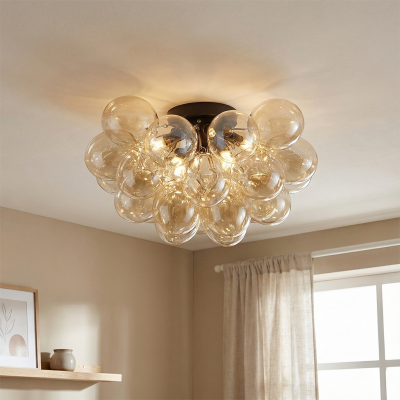 Dizajnové stropné svietidlo jantárové, Cyril