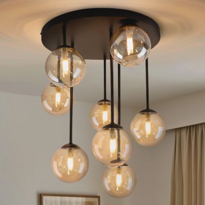 Dizajnové stropné svietidlo jantárové, Stacy