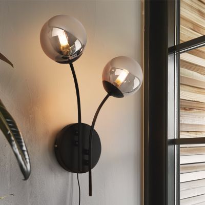 Dizajnové nástenné svietidlo sivé, Stacy