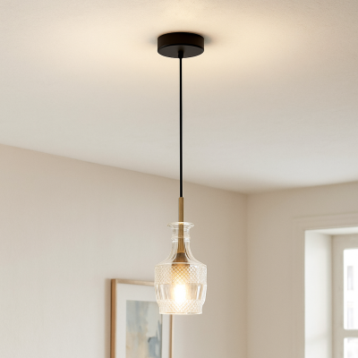 Dizajnové visiace svietidlo priehľadné, Danny