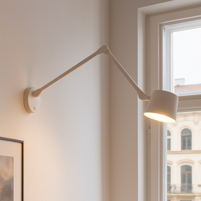 Moderné nástenné svietidlo biele, Rinke, s vypínačom