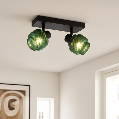 Retro stropné bodové svetlo zelené, Paris