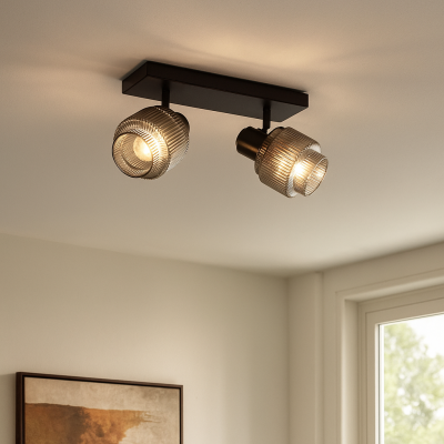 Retro stropné bodové svetlo sivé, Paris