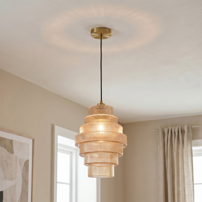 Retro visiace svietidlo jantárové, Paris