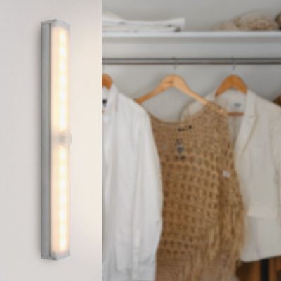 Strieborné plastové svietidlo do šatníka, Ilana, 1W, 3000K LED