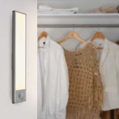 Strieborné plastové svietidlo do šatníka, Ilana, 1W, 3000K LED