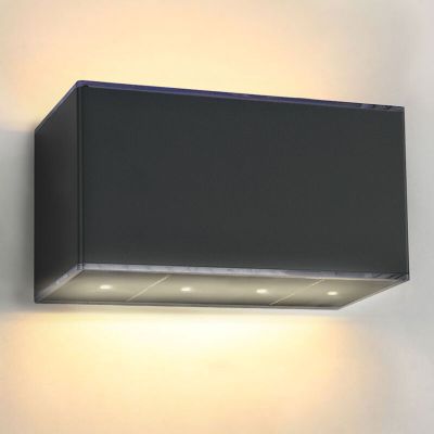 Plastové solárne vonkajšie nástenné svietidlo čierne, Sunaina, 1 W, LED 3000 K, IP65