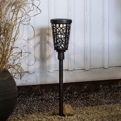Plastové solárne zapichovacie svietidlo čierne, Amresh, 0 W, LED 3000 K, IP44