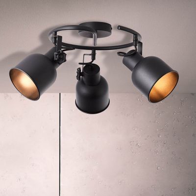 Industriálne stropné bodové svetlo čierne, Shiva