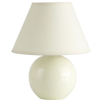 Keramická stolová lampa béžová, Pilar, s vypínačom