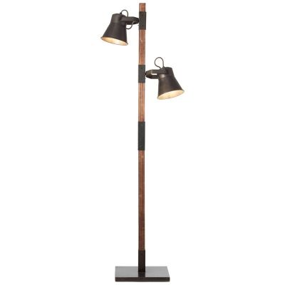 Industriálna stojaca lampa na čítanie čierna, Audrey, s vypínačom
