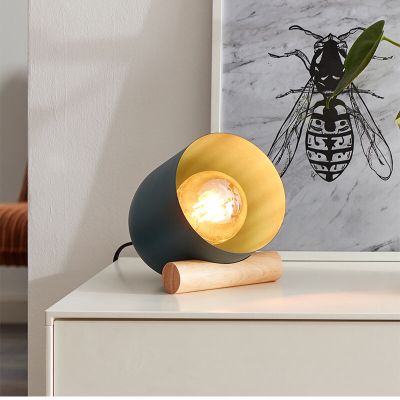 Moderná stolová lampa modrá, Riaz, s vypínačom