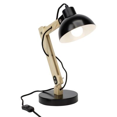 Moderná lampa na písací stôl čierna, Allegra, s vypínačom