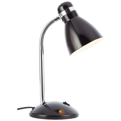 Plastová lampa na písací stôl čierna, Santana, s vypínačom