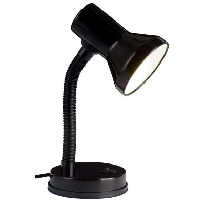 Plastová lampa na písací stôl čierna, Loet, s vypínačom