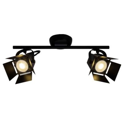 Industriálne stropné bodové svetlo čierne, Jowenna, 5 W, LED 3000 K