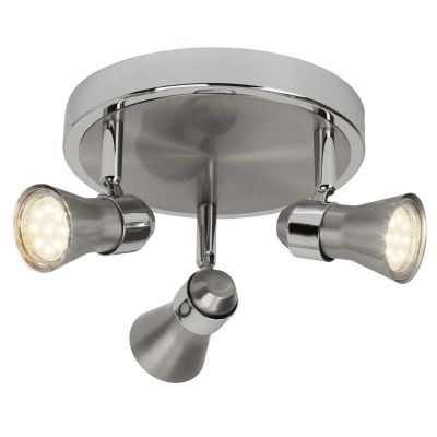 Kovové stropné bodové svetlo chrómové, Roel, 7 W, LED 3000 K