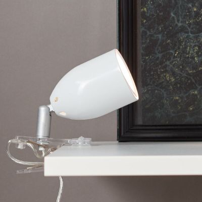 Plastové bodové svetlo na klip biele, Keke, s vypínačom