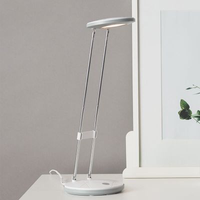 Plastová lampa na písací stôl biela, Mariama, 3,3 W, LED 3000 K, s vypínačom