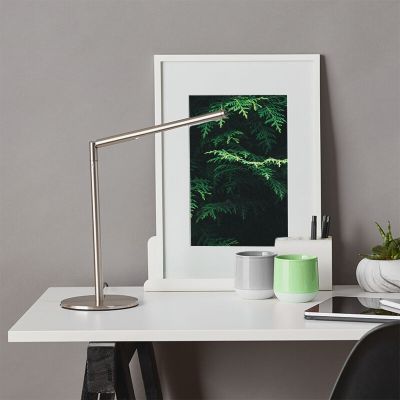 Dizajnová lampa na písací stôl chrómová, Krisje, 6 W, LED 6400 K, s vypínačom