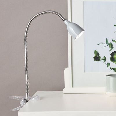 Plastové bodové svetlo na klip sivé, Kit, 2,4 W, LED 3000 K, s vypínačom