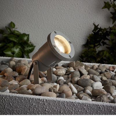 Sklenené zapichovacie svietidlo sivé, Shanna, 3 W, LED 3000 K, IP44