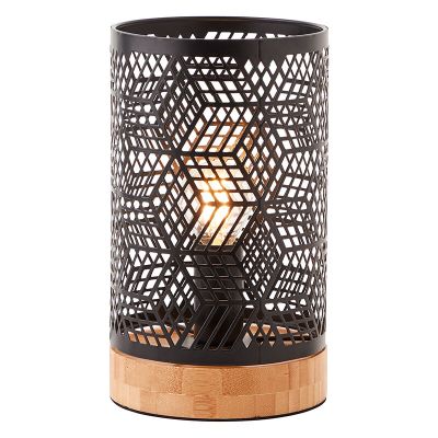 Industriálna stolová lampa čierna, Sherona, s vypínačom