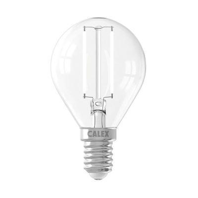 LED guľová žiarovka Calex E14, 2W, 2700K