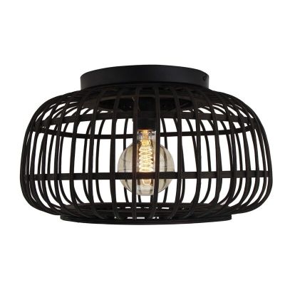 Rustikálna stropná lampa čierna, Cherine