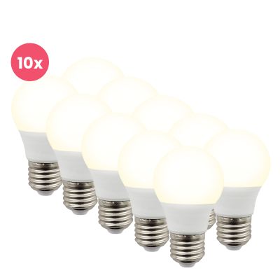 Balenie 10 ks Lagiba E27 LED žiarovky Bradley, P45, 3W, 4000K