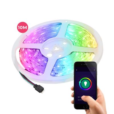 10 metrový inteligentný WiFi LED pásik, 30 W, RGB (všetky farby)