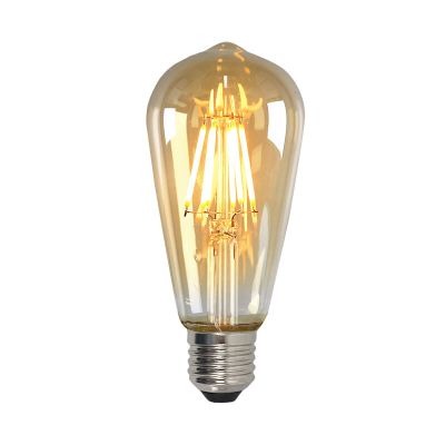 Stmievateľná LED žiarovka E27 Olucia Edison, ST58, 5W, jantárové sklo, 2200k