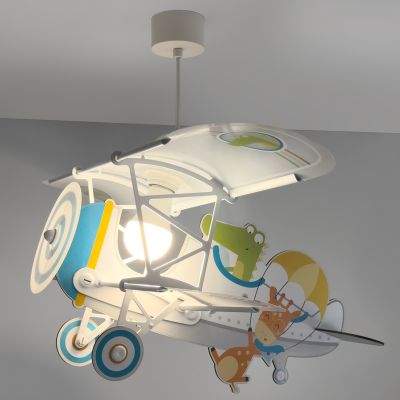Pestré závesné svietidlo do detskej izby plastové, Crocodile plane