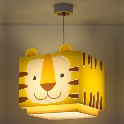 Žlté závesné svietidlo do detskej izby plastové, Tiger